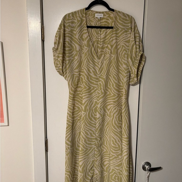 Wray Dresses & Skirts - Green Zebra Print Midi Dress